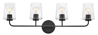 Kline Large Four Light Vanity in Black