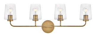 Kline Large Four Light Vanity in Heritage Brass