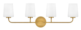 Kline Large Four Light Vanity in Heritage Brass