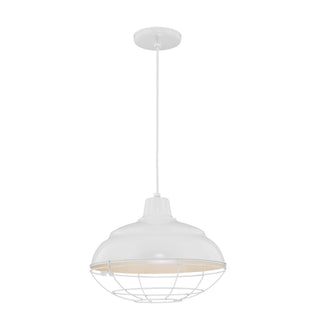 R Series 1-Light Cord Hung Warehouse White