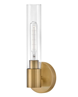 Shea Medium Single Light Vanity in Lacquered Brass