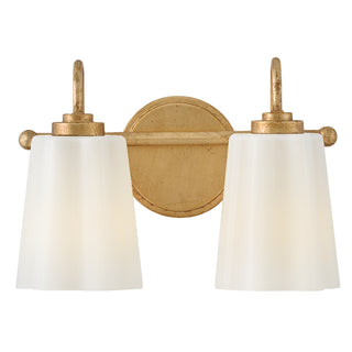 Honey Small Two Light Vanity in Distressed Brass