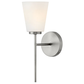 Bri Medium Single Light Vanity in Brushed Nickel