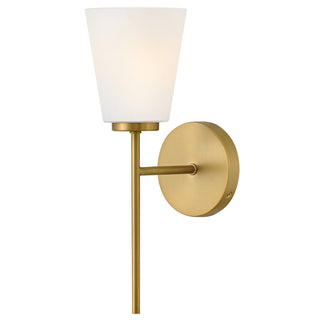 Bri Medium Single Light Vanity in Lacquered Brass