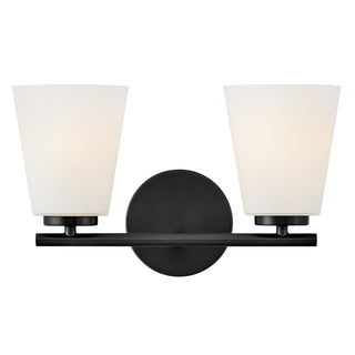 Bri Small Two Light Vanity in Black