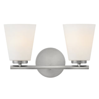 Bri Small Two Light Vanity in Brushed Nickel