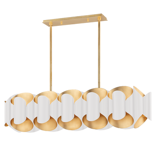 Banks Linear with Gold Leaf/white Finish