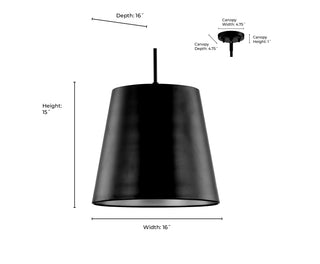 Allson 3-Light Pendant Light Matte Black