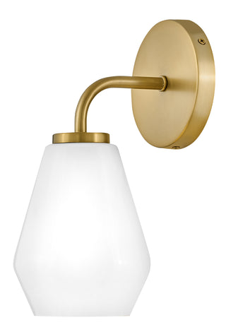Gio Medium Single Light Vanity in Lacquered Brass