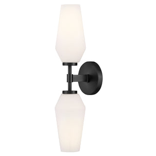 Gio Large Two Light Sconce in Black