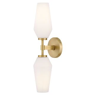 Gio Large Two Light Sconce in Lacquered Brass