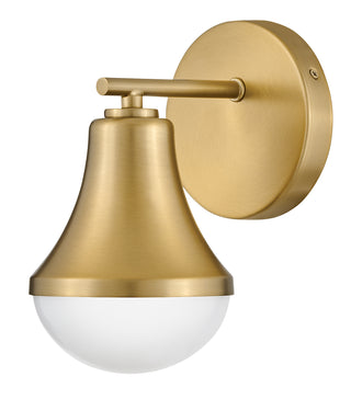 Haddie Small Single Light Vanity in Lacquered Brass