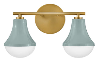 Haddie Small Two Light Vanity in Seafoam