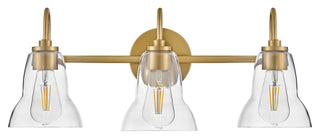 Vera Medium Three Light Vanity in Lacquered Brass