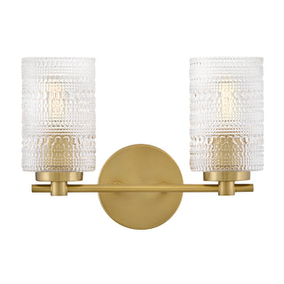 Mabel Small Two Light Vanity in Lacquered Brass