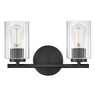 Leta Small Two Light Vanity in Black