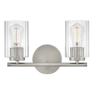 Leta Small Two Light Vanity in Brushed Nickel