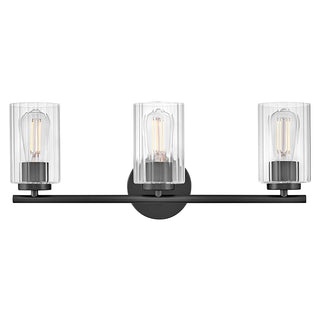Leta Medium Three Light Vanity in Black