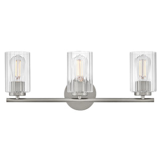 Leta Medium Three Light Vanity in Brushed Nickel