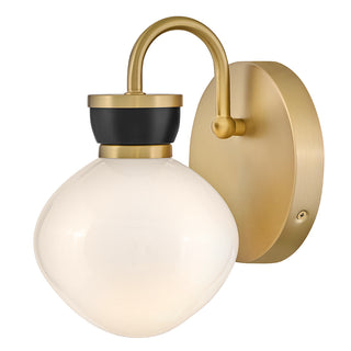 Lucy Small Single Light Sconce in Lacquered Brass