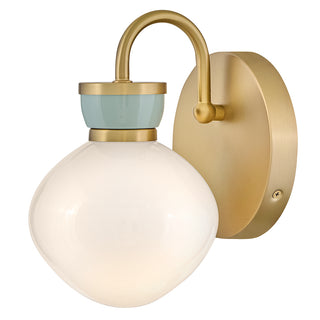 Lucy Small Single Light Sconce in Lacquered Brass