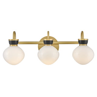 Lucy Medium Three Light Vanity in Lacquered Brass