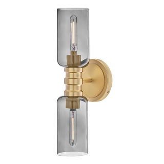 Naomi Medium Two Light Sconce in Lacquered Brass