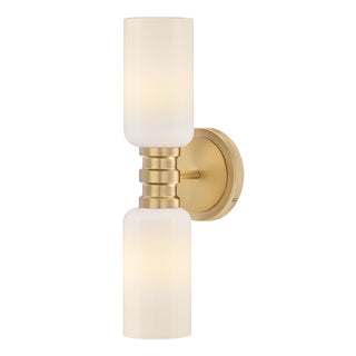 Naomi Medium Two Light Sconce in Lacquered Brass