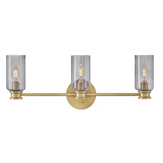 Naomi Medium Three Light Vanity in Lacquered Brass
