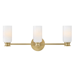 Naomi Medium Three Light Vanity in Lacquered Brass