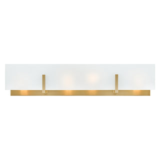 Roman Medium Four Light Vanity in Lacquered Brass