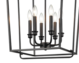 6-Light Pendant light Matte Black