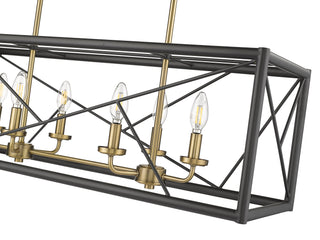 Surrey 6-Light Chandelier Ceiling Light Matte Black / Vintage Brass