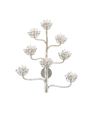 Agave Americana Silver Wall Sconce