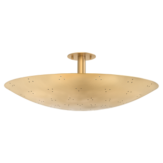 BERN Flush Mount with VINTAGE BRASS Finish