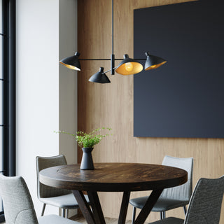 Warhol 4-Light Chandelier Ceiling Light Matte Black