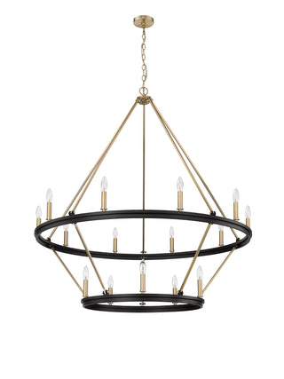 Carruth 15-Light Chandelier Ceiling Light Matte Black / Modern Gold