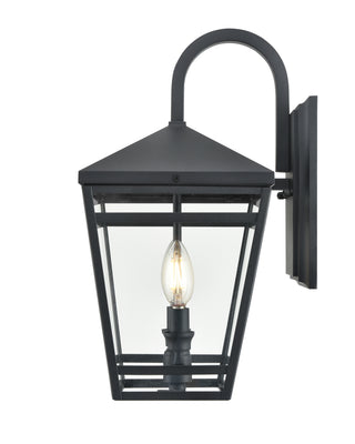 Seager 2-Light Outdoor Wall Sconce Textured Black