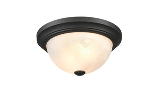 2-Light Flushmount Ceiling Light Matte Black
