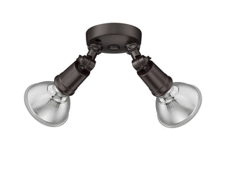 2-Light Security Flood Lights Powder Coated Bronze