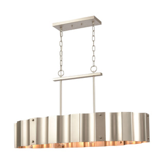 Clausten 37'' Wide 4-Light Linear Chandeliers - Matte Nickel