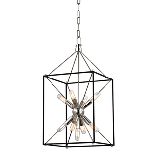 Glendale Lantern with Polished Nickel/black Finish