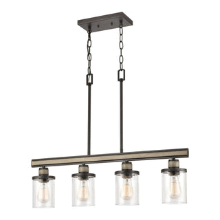 Beaufort 30'' Wide 4-Light Linear Chandeliers - Anvil Iron