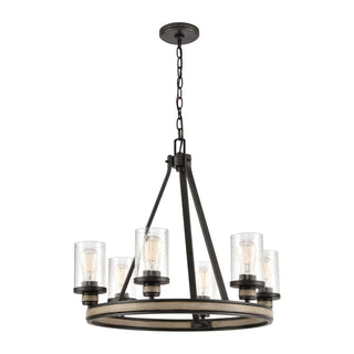 Beaufort 24'' Wide 6-Light Chandeliers - Anvil Iron