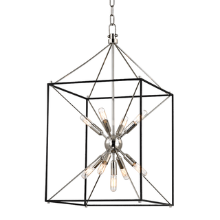 Glendale Lantern with Polished Nickel/black Finish