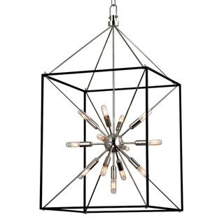 Glendale Lantern with Polished Nickel/black Finish
