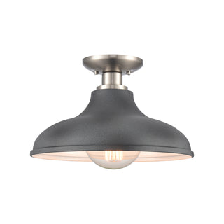 Grenville 13'' Wide 1-Light Semi Flush Mount - Brushed Nickel