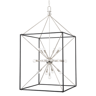 Glendale Lantern with Polished Nickel/black Finish