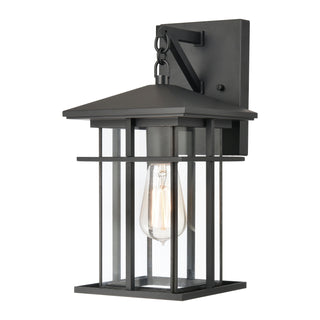 Oak Park 14'' High 1-Light Outdoor Sconce - Matte Black