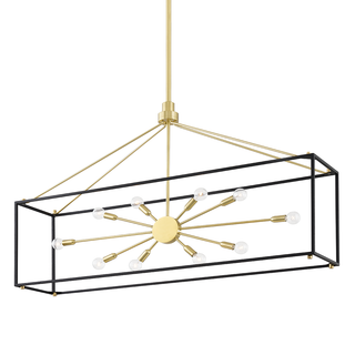 Glendale Linear with Aged Brass/black Finish